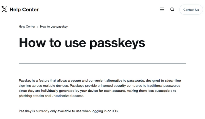 邛崃苹果维修店铺分享iOS用户如何通过通行密钥(Passkey)登录 