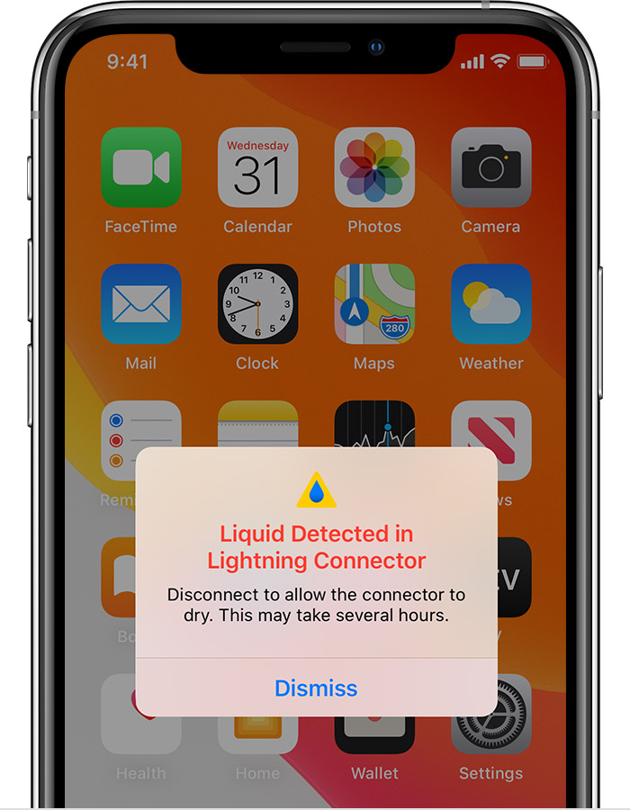 邛崃苹果手机维修分享iPhone 12 在充电时出现 “闪电接口检测到液体”的提示怎么办 